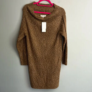 Nostrum Treasure Bond Brown Long Sweater Size S NWT